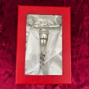 Vintage Silver Metal VENICE VENEZIA Italy Gondola Corkscrew Wine Opener Barware